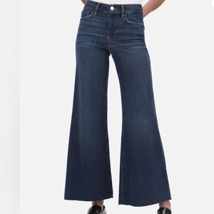 NWT Frame Denim Dark Blue Wide Leg Jeans LE PALAZZO CROP